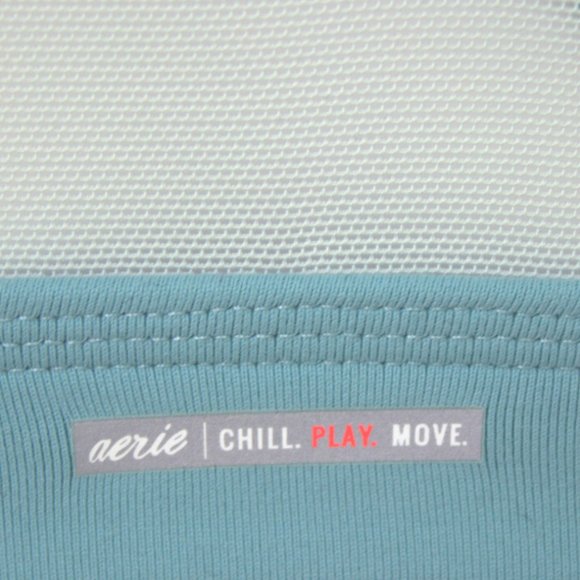 Aerie Chill. Play. Move. Teal Racerback Sports Bra | Size S | Good Condition - Picture 10 of 13